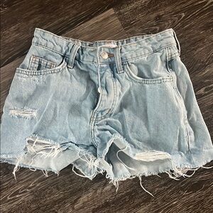 Forever 21 distressed  Light Blue Denim Shorts